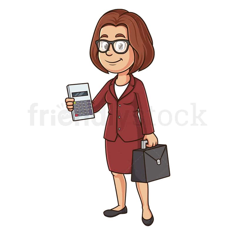 female accountant clipart