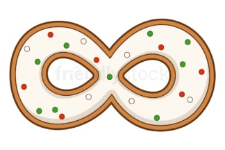 Cartoon christmas infinity symbol. PNG - JPG and vector EPS file formats (infinitely scalable). Image isolated on transparent background.