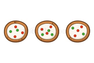 Cartoon christmas ellipsis points. PNG - JPG and vector EPS file formats (infinitely scalable). Image isolated on transparent background.