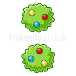 Cartoon christmas colon. PNG - JPG and vector EPS file formats (infinitely scalable). Image isolated on transparent background.