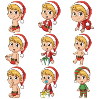 Baby boy santa claus. PNG - JPG and infinitely scalable vector EPS - on white or transparent background.