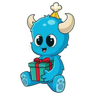 Cartoon baby monster. PNG - JPG and vector EPS (infinitely scalable).