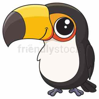 Cute little toucan bird. PNG - JPG and vector EPS (infinitely scalable).