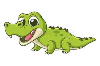 Cute little crocodile. PNG - JPG and vector EPS (infinitely scalable).