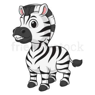 Cute little zebra. PNG - JPG and vector EPS (infinitely scalable).
