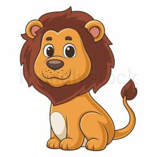 Cute little lion. PNG - JPG and vector EPS (infinitely scalable).